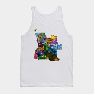 Spirograph Patterned Algeria Province Map Tank Top